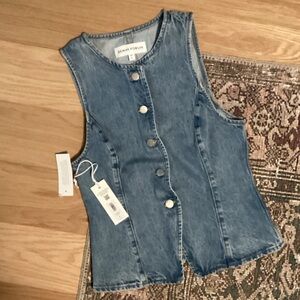 Denim Forum NWT 90’s Vintage Denim vest, size Small, colour 7 years taboo
